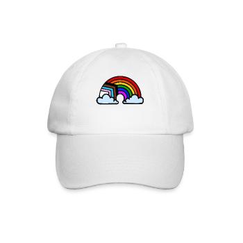 Lgbt Homo Regenbogen Gleichberechtigung Beziehung - Baseballkappe - Weiß/Weiß - Vorne