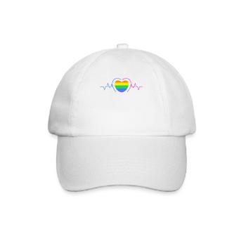 Gleichberechtigung Lgbt Liebe Herz Sexualität - Baseballkappe - Weiß/Weiß - Vorne