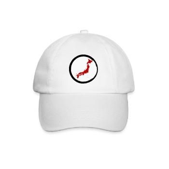 Japan Landkarte - Baseballkappe - Weiß/Weiß - Vorne