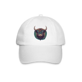 Tibetischer Yak - Baseballkappe - Weiß/Weiß - Vorne