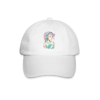 E-Girl - Baseballkappe - Weiß/Weiß - Vorne