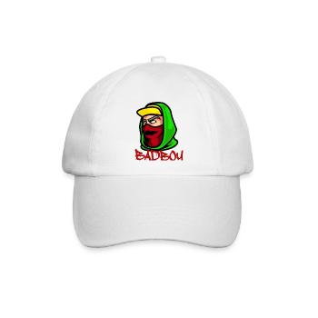 BADBOY Stil - Baseballkappe - Weiß/Weiß - Vorne