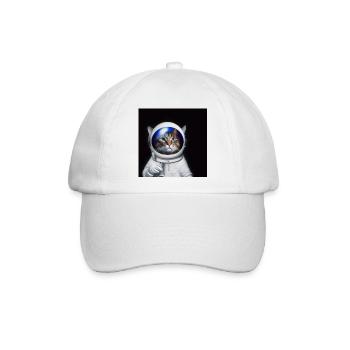 Astro-Katze - Baseballkappe - Weiß/Weiß - Vorne