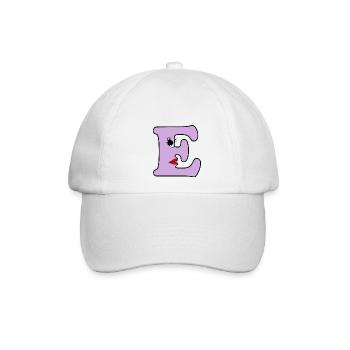 E - Baseballkappe - Weiß/Weiß - Vorne