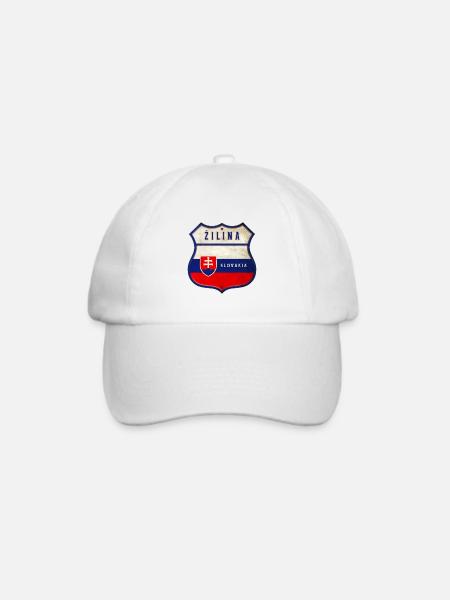 Žilina Slowakei Wappen Flaggen Design - Baseballkappe - Weiß/Weiß