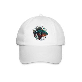 Fisch Liebe - Baseballkappe - Weiß/Weiß - Vorne