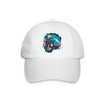 Forellenangeln - Baseballkappe - Weiß/Weiß - Vorne
