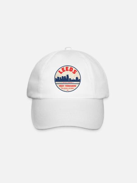 Leeds West Yorkshire Emblem - Baseballkappe - Weiß/Weiß