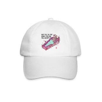 Anti Valentinstag Herz Liebe Geschenkidee Horror - Baseballkappe - Weiß/Weiß - Vorne