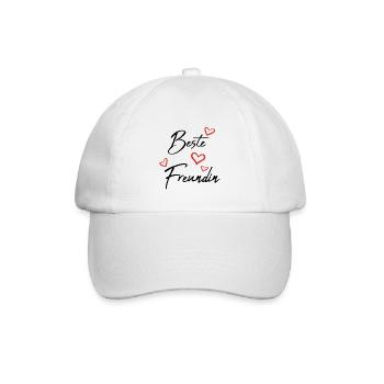 Beste Freundin - Baseballkappe - Weiß/Weiß - Vorne