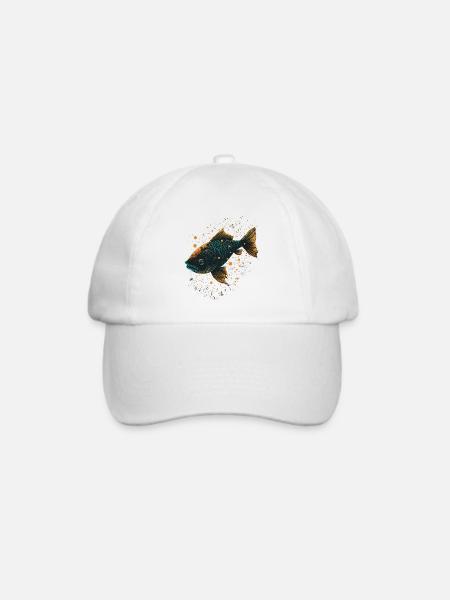 Japanischer Fisch - Baseballkappe - Weiß/Weiß