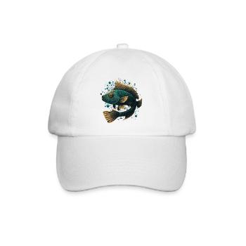 Tiefseefischliebhaber - Baseballkappe - Weiß/Weiß - Vorne