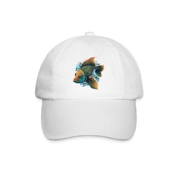 Fliegenfischen - Baseballkappe - Weiß/Weiß - Vorne
