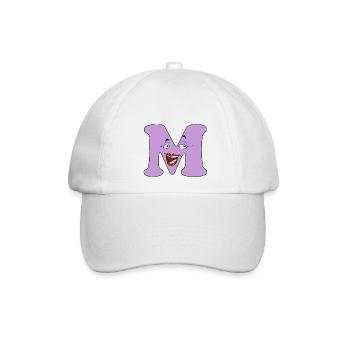 M - Baseballkappe - Weiß/Weiß - Vorne