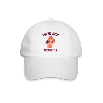 never stop white - Baseballkappe - Weiß/Weiß - Vorne