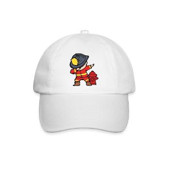 Retter Feuerwehrhelm Feuerwehrschlauch Feuerwehr - Baseballkappe - Weiß/Weiß - Vorne