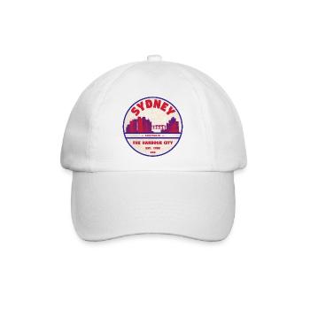 Sydney Skyline Badge - Baseballkappe - Weiß/Weiß - Vorne