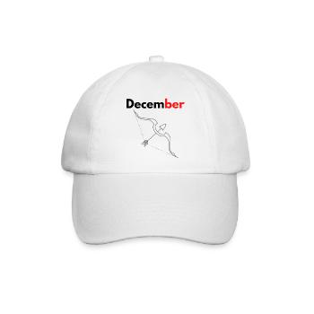 Monat mit dem Zeichen Astro Schütze/Dezember - Baseballkappe - Weiß/Weiß - Vorne