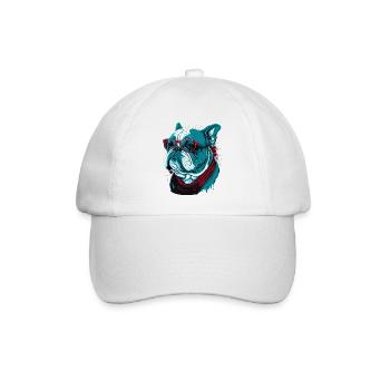 Clevere Bulldogge - Baseballkappe - Weiß/Weiß - Vorne