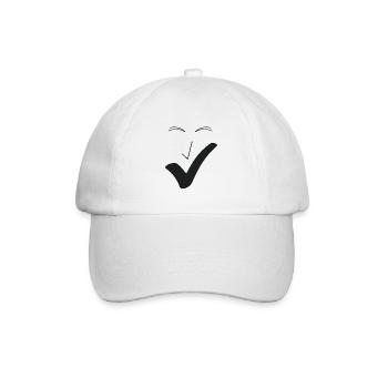 Feines Lächeln Feines Gesicht A01. - Baseballkappe - Weiß/Weiß - Vorne