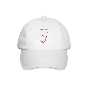 Feines Lächeln B01. - Baseballkappe - Weiß/Weiß - Vorne