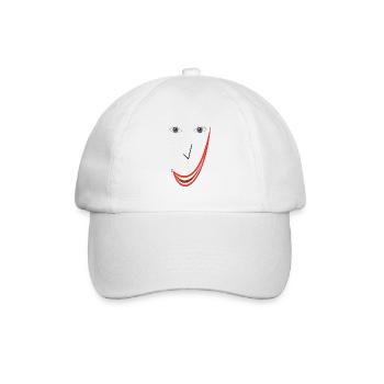 Feines Lächeln B02. - Baseballkappe - Weiß/Weiß - Vorne