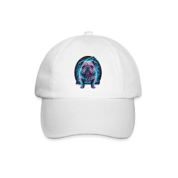 Glühende Bulldogge Dampfwelle - Baseballkappe - Weiß/Weiß - Vorne