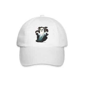 Halloween Geist - Baseballkappe - Weiß/Weiß - Vorne
