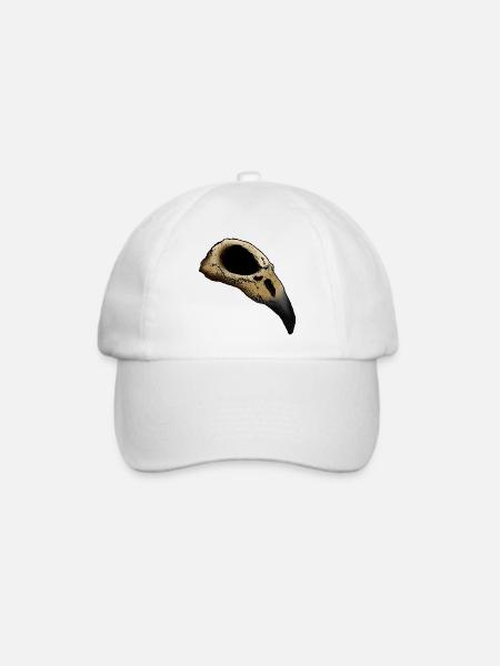 Rabenschädel Side - Baseballkappe - Weiß/Weiß