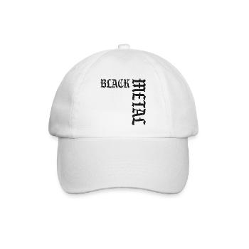 Black Metal Retro - Baseballkappe - Weiß/Weiß - Vorne