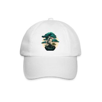 Künstlerischer Bonsai-Baum - Baseballkappe - Weiß/Weiß - Vorne