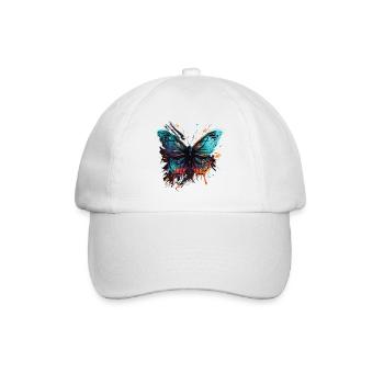 Attraktiver Schmetterling - Baseballkappe - Weiß/Weiß - Vorne