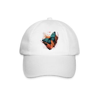 Flinker Schmetterling - Baseballkappe - Weiß/Weiß - Vorne