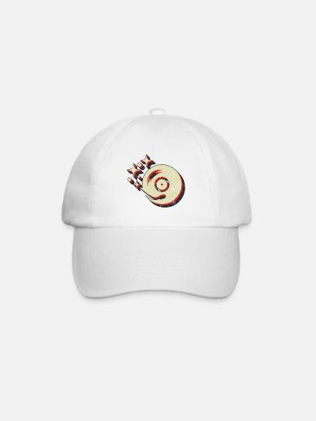 Musik Schallplatte Vintage - Baseballkappe - Weiß/Weiß