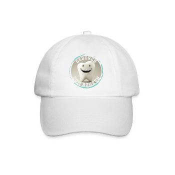 Geboren zum Bohren - Zahnarzt Zahn Backenzahn - Baseballkappe - Weiß/Weiß - Vorne