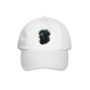 Labrador Retriever auf maligem Hintergrund - Baseballkappe - Weiß/Weiß - Vorne