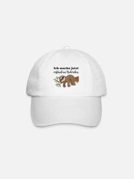 Ich mache jetzt erstmal ein Nickerchen - Baseballkappe - Weiß/Weiß