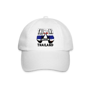 Thailand Fahne Thailändische Flagge Used Look - Baseballkappe - Weiß/Weiß - Vorne