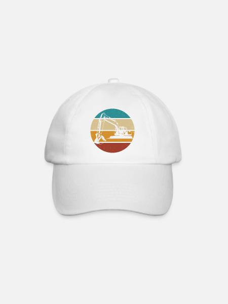 Bagger - Baseballkappe - Weiß/Weiß