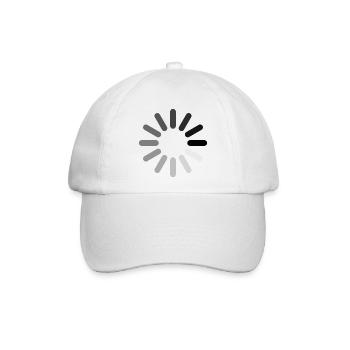 Symbol "Laden" (positiv) - Baseballkappe - Weiß/Weiß - Vorne