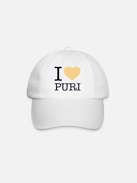 I LOVE PURI - Baseballkappe - Weiß/Weiß