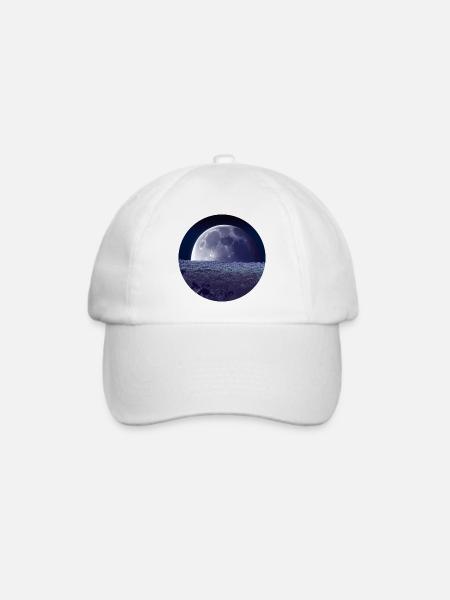 Mond - Baseballkappe - Weiß/Weiß