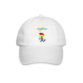 Elektriker - Baseballkappe - Weiß/Weiß - Vorne