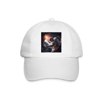Astronaut auf einem gefährlichen Weltraumspaziergang - Baseballkappe - Weiß/Weiß - Vorne