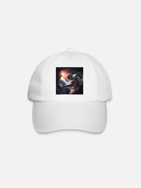 Astronaut auf einem gefährlichen Weltraumspaziergang - Baseballkappe - Weiß/Weiß