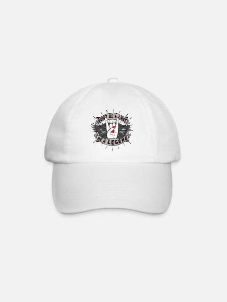 Don't be a Lady. Be a Legend! - Baseballkappe - Weiß/Weiß