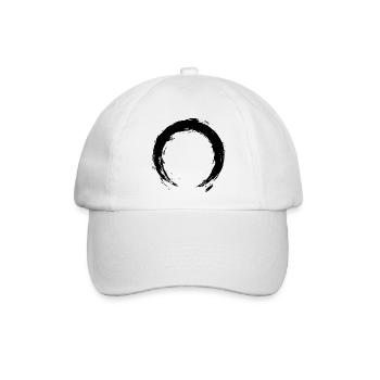 Enso Zen Kreis - Baseballkappe - Weiß/Weiß - Vorne