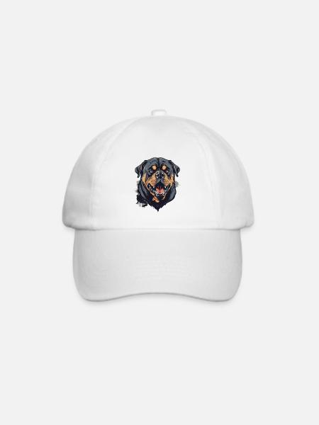 Rottweiler - Baseballkappe - Weiß/Weiß