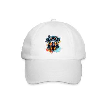 Rottweiler - Baseballkappe - Weiß/Weiß - Vorne