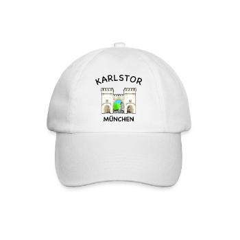 München, Karlstor am Stachus, Bayern - Baseballkappe - Weiß/Weiß - Vorne